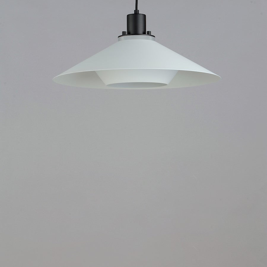 1 Light Pendant, Black/White