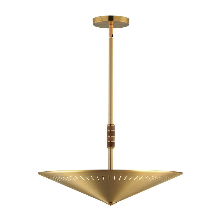 Maxim Lighting Helsinki 1 Light 20" Pendant, Natural Aged Brass