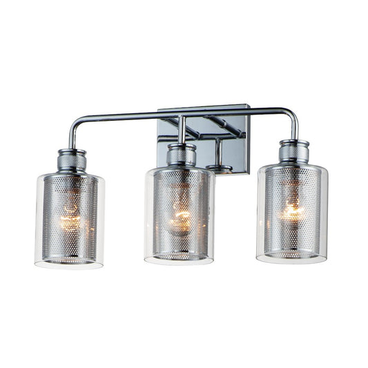 3-Light Bathroom Vanity Light, Polished Chrome