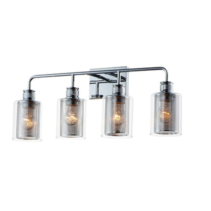 4-Light Bathroom Vanity Light, Polished Chrome
