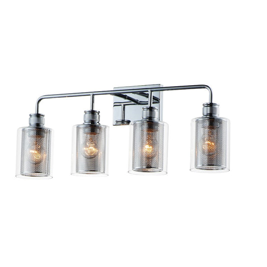 4-Light Bathroom Vanity Light, Polished Chrome
