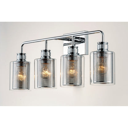 4-Light Bathroom Vanity Light, Polished Chrome