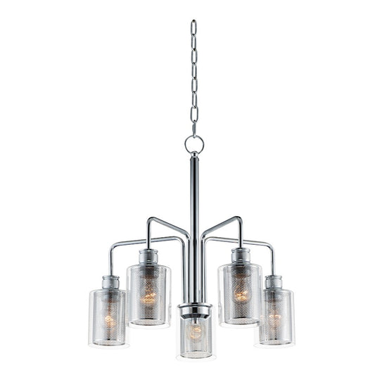 Maxim Lighting Filigree 5 Light Chandelier, Polished Chrome/Clear