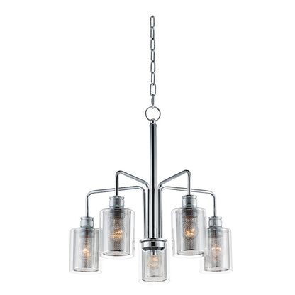 Maxim Lighting Filigree 5 Light Chandelier, Polished Chrome/Clear