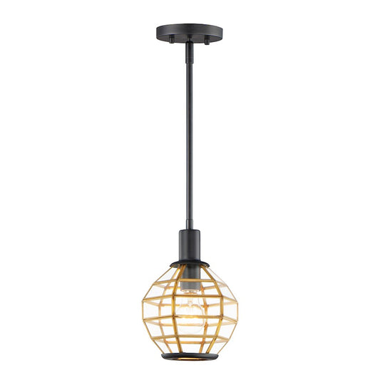 1 Light Mini Pendant, Black