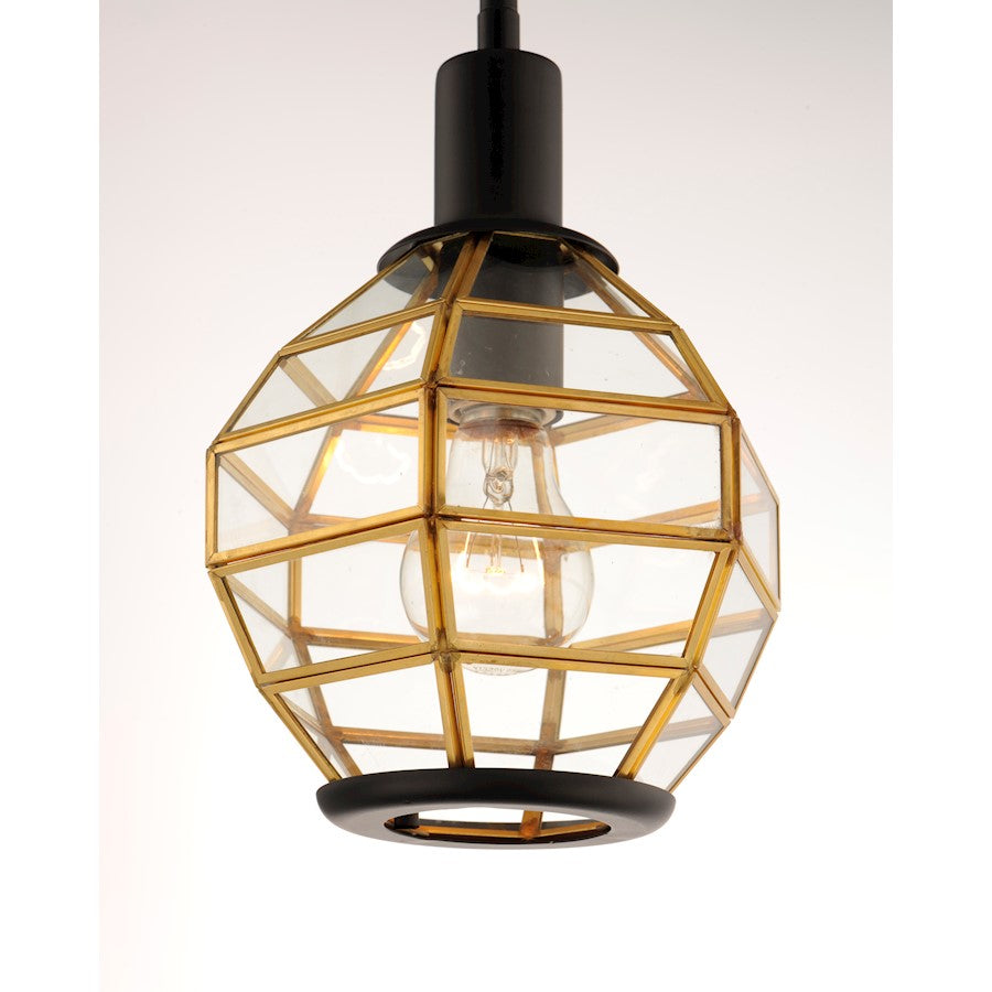 1 Light Mini Pendant, Black