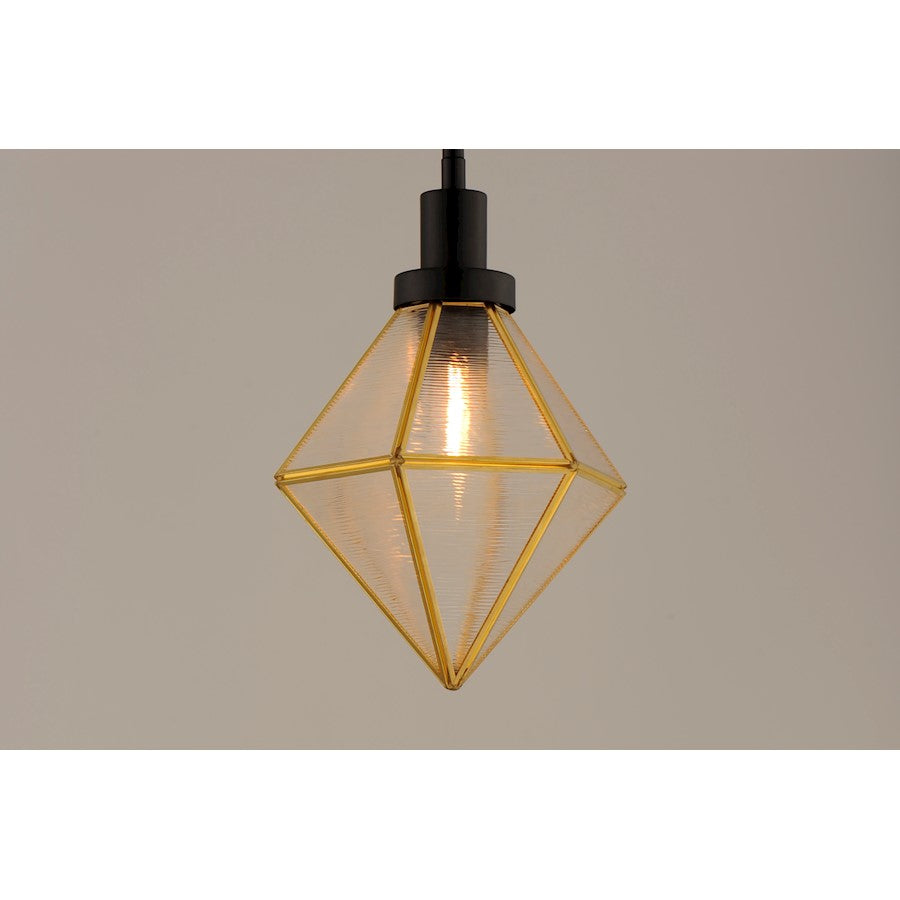 1 Light Mini Pendant, Black