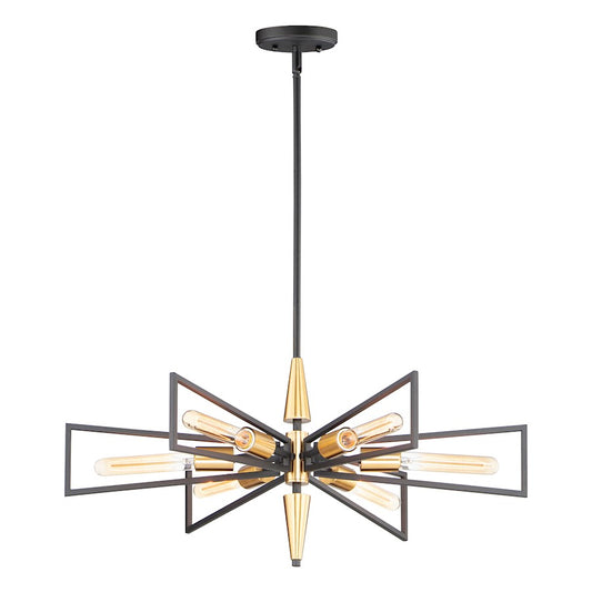 6 Light Chandelier, Black