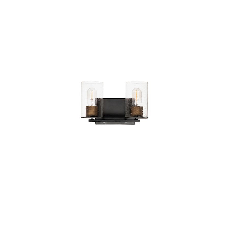 2 Light Bathroom Vanity Light, Brass
