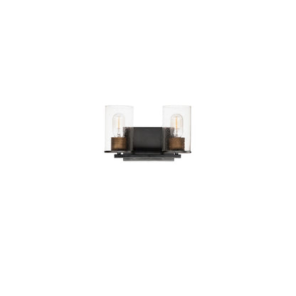 2 Light Bathroom Vanity Light, Brass