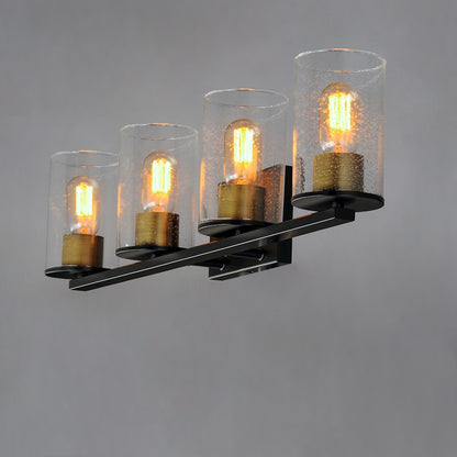 4 Light Bathroom Vanity Light, Brass