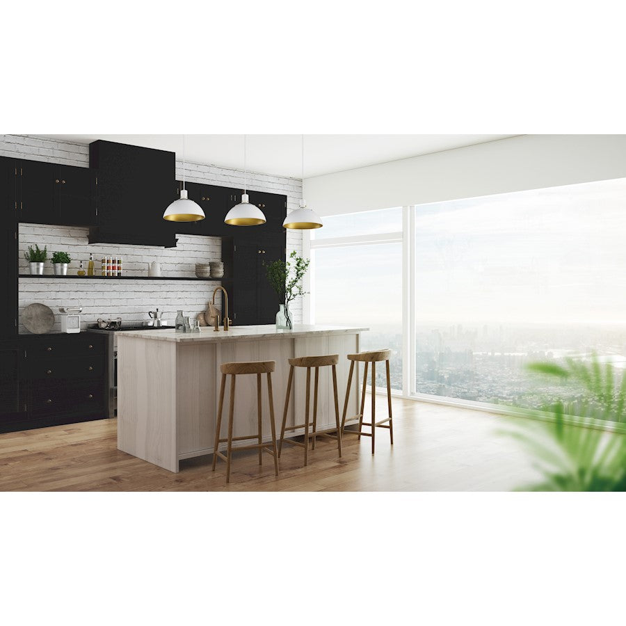 1 Light Single Pendant, White