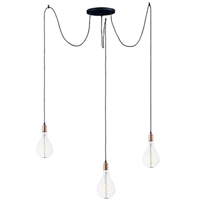 Maxim Lighting Early Electric 3 LT Pendant, Black/Brass