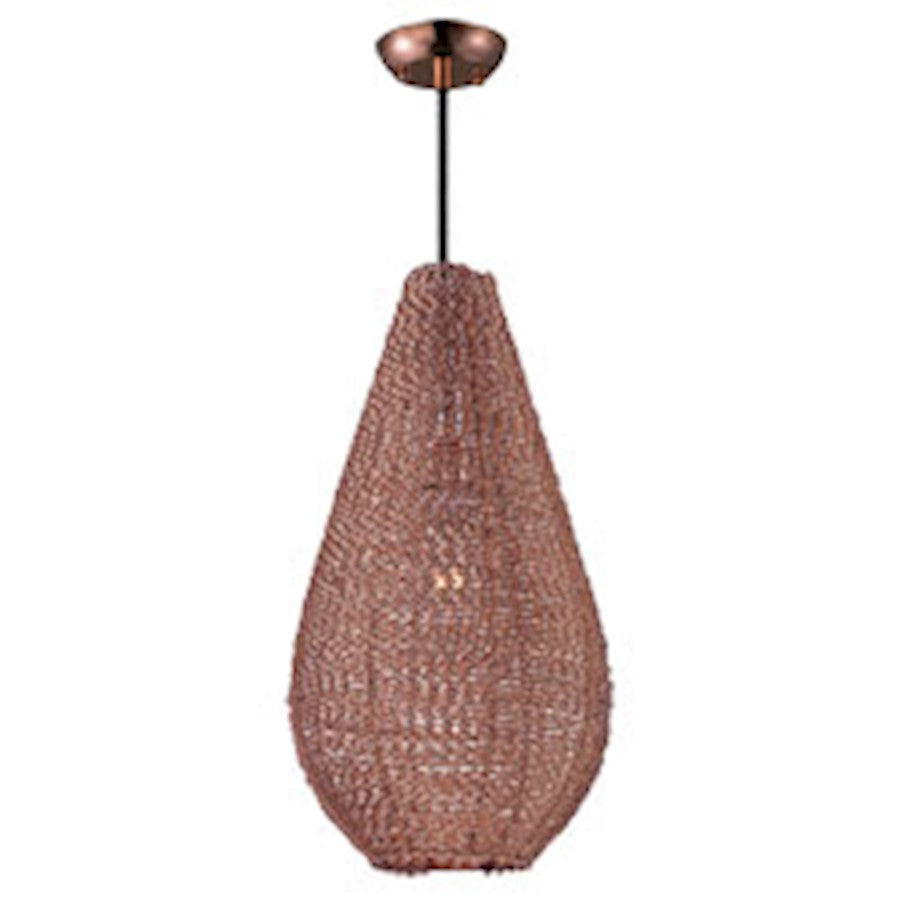 Maxim Twisp 1-Light Pendant, Copper
