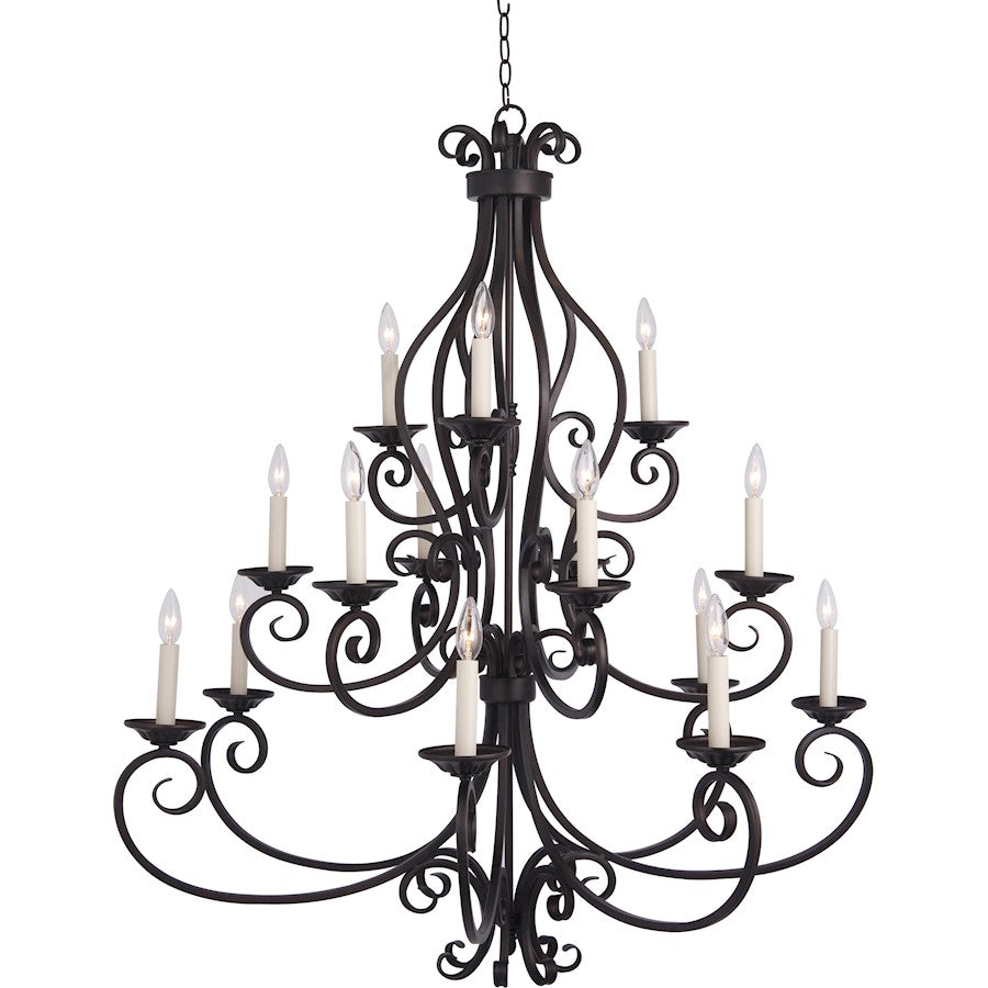 Maxim Lighting Manor 15-Light Chandelier Oil Rubbed Bronze