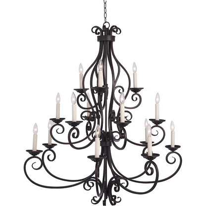 Maxim Lighting Manor 15-Light Chandelier Oil Rubbed Bronze