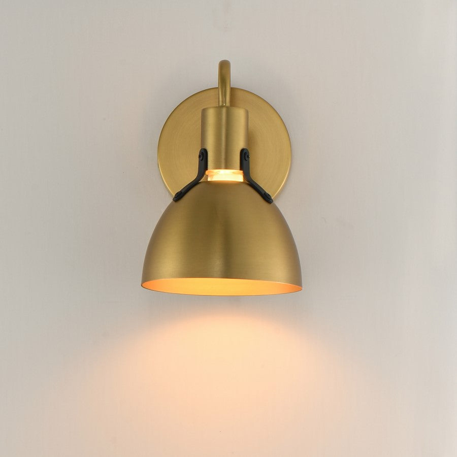 Maxim Lighting Dusk 1 Light 8.75" Bath Vanity, Satin Brass