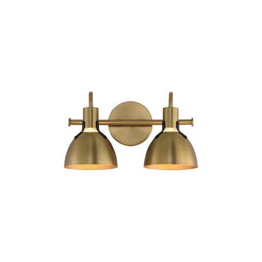 Maxim Lighting Dusk 2 Light 8.75" Bath Vanity, Satin Brass