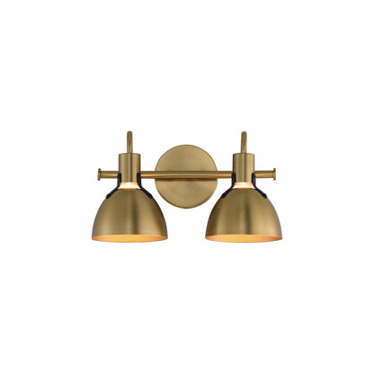 Maxim Lighting Dusk 2 Light 8.75" Bath Vanity, Satin Brass