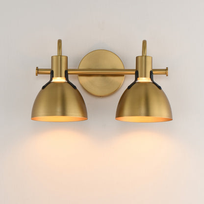 Maxim Lighting Dusk 2 Light 8.75" Bath Vanity, Satin Brass
