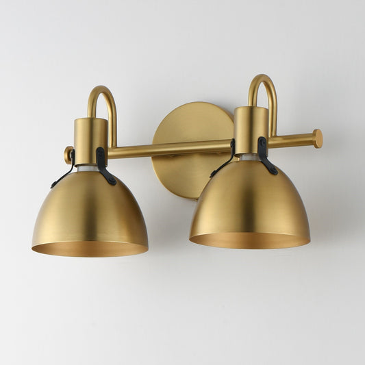 Maxim Lighting Dusk 2 Light 8.75" Bath Vanity, Satin Brass - 12342SBR