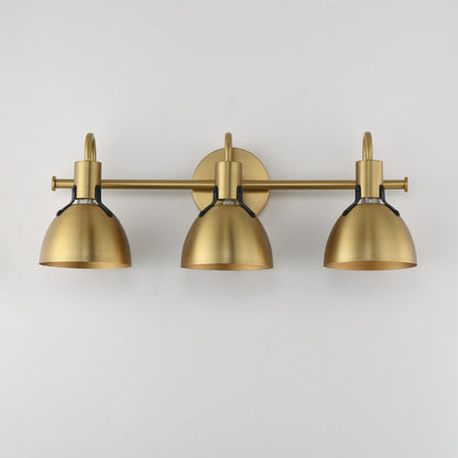 Maxim Lighting Dusk 3 Light 8.75" Bath Vanity, Satin Brass