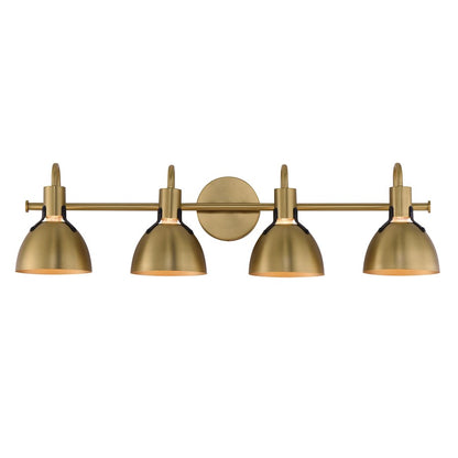 Maxim Lighting Dusk 4 Light 8.75" Bath Vanity, Satin Brass - 12344SBR