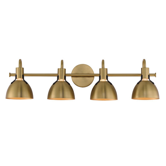 Maxim Lighting Dusk 4 Light 8.75" Bath Vanity, Satin Brass
