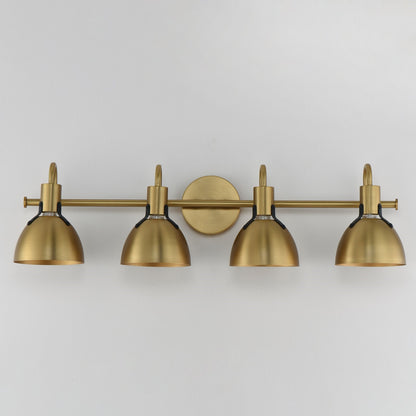 Maxim Lighting Dusk 4 Light 8.75" Bath Vanity, Satin Brass