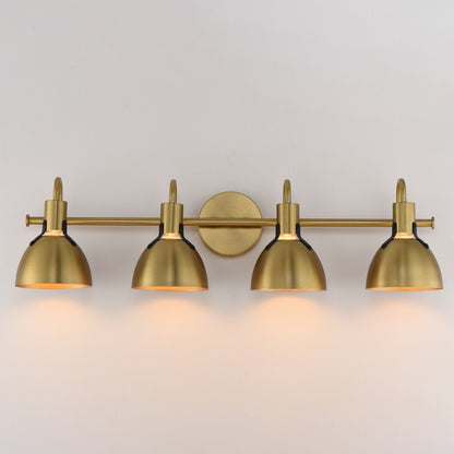 Maxim Lighting Dusk 4 Light 8.75" Bath Vanity, Satin Brass