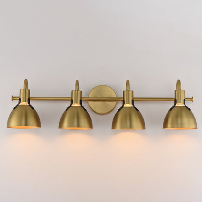 Maxim Lighting Dusk 4 Light 8.75" Bath Vanity, Satin Brass