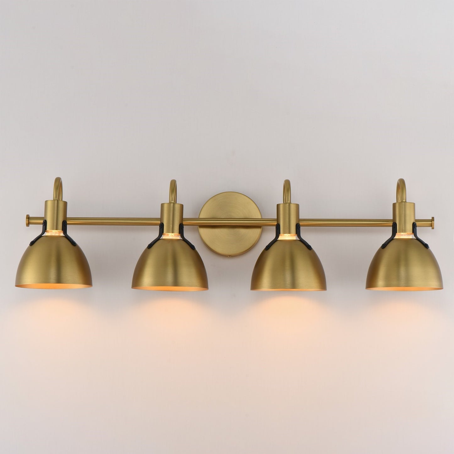 Maxim Lighting Dusk 4 Light 8.75" Bath Vanity, Satin Brass