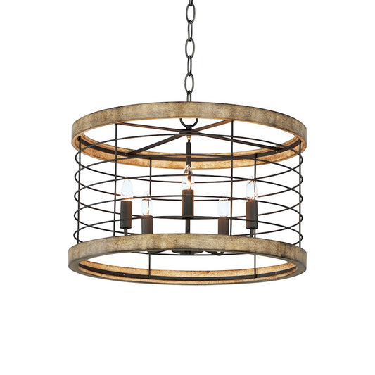 24" 5-Light Chandelier, Driftwood