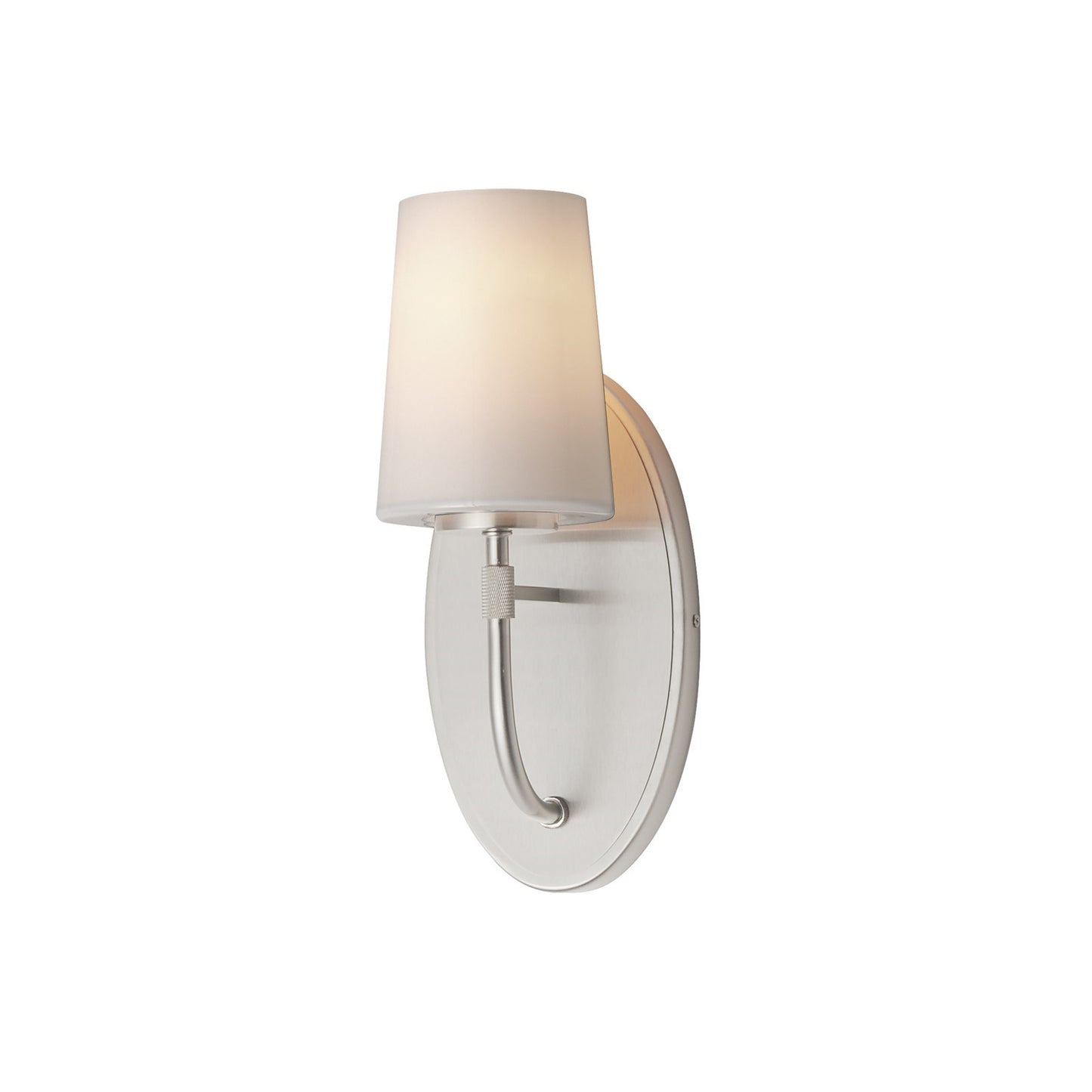 Maxim Lighting Durham 1 Light 13.25" Wall Sconce, Satin Nickel/White