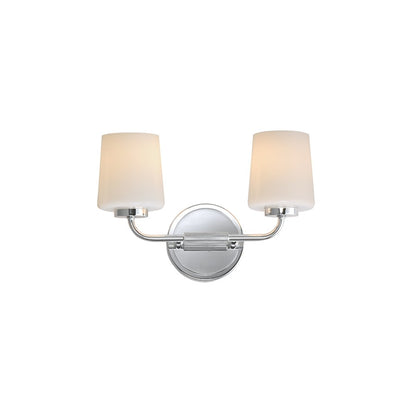 Maxim Lighting Durham 2 Light Wall Sconce, Polished Chrome/White - 12692WTPC