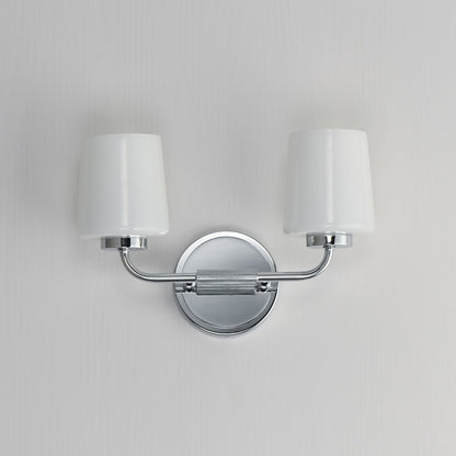 Maxim Lighting Durham 2 Light Wall Sconce, Polished Chrome/White