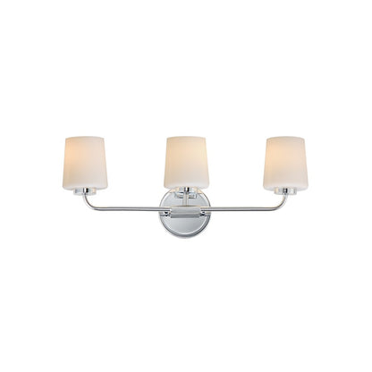 Maxim Lighting Durham 3 Light Bath Vanity, Polished Chrome/White