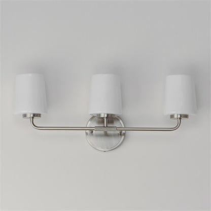 Maxim Lighting Durham 3 Light 9.25" Bath Vanity, Satin Nickel/White