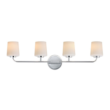 Maxim Lighting Durham 4 Light Bath Vanity, Polished Chrome/White