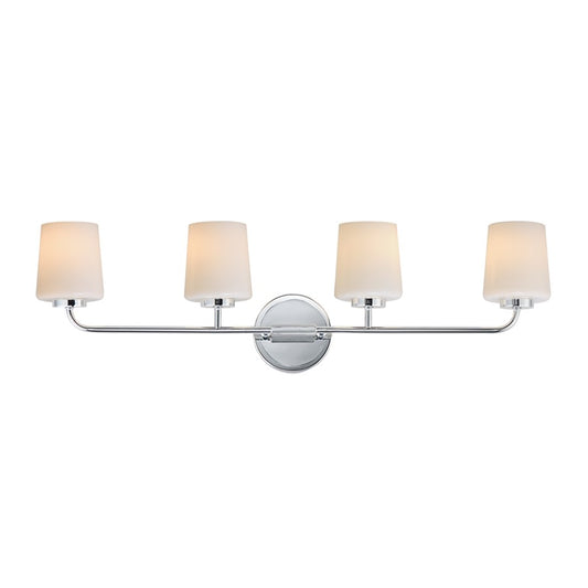 Maxim Lighting Durham 4 Light Bath Vanity, Polished Chrome/White