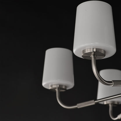 Maxim Lighting Durham 8 Light 8.75" Chandelier, Satin Nickel/White