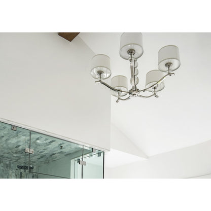 5-Light Chandelier Polished Nickel