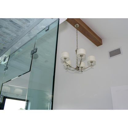5-Light Chandelier Polished Nickel