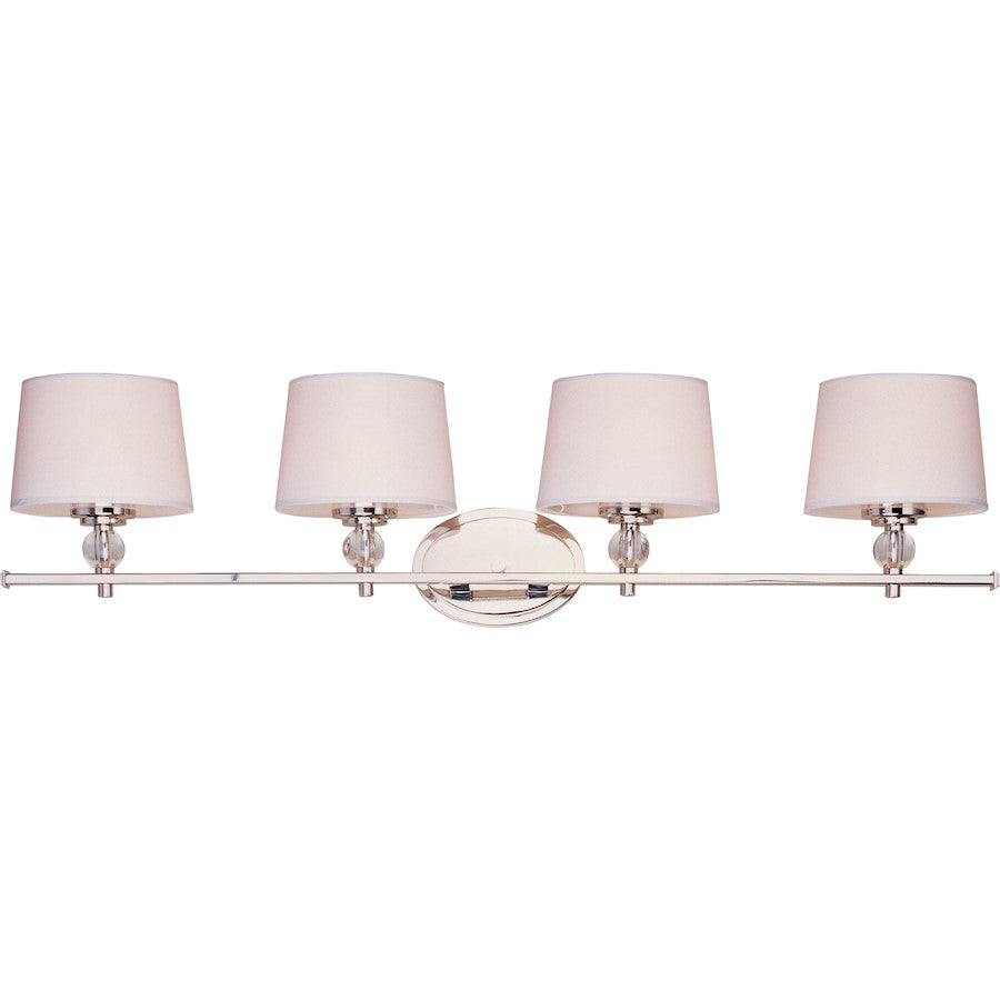 Maxim Lighting Rondo 4-Light Bath Vanity Polished Nickel