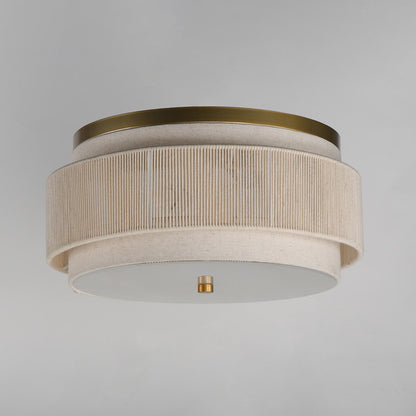 Maxim Lighting Seacliff 2 Light Flush Mount, Natural Aged Brass