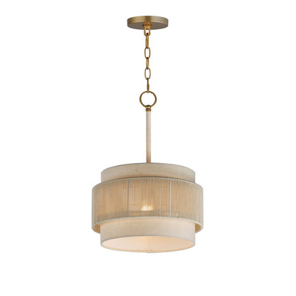Maxim Lighting Seacliff 1 Light Single Pendant, Natural Aged Brass - 12811OFNAB