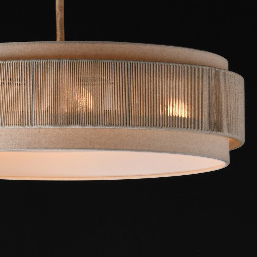 Maxim Lighting Seacliff 4 Light Single Pendant, Natural Aged Brass