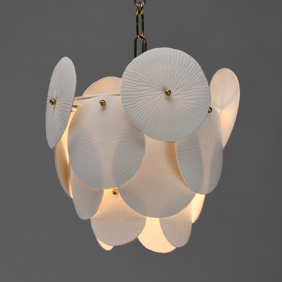 Maxim Lighting Isla 1Lt 13.25" Single Pendant, Aged Brass/White