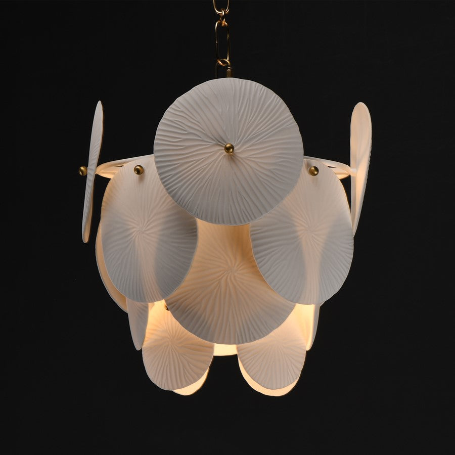 Maxim Lighting Isla 1Lt 13.25" Single Pendant, Aged Brass/White
