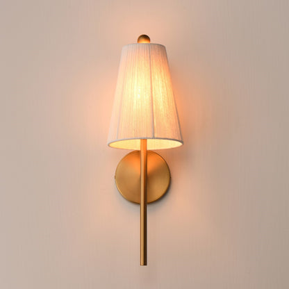 Maxim Lighting Valette 21in 1-Light Wall Sconce | Coastal Natural Aged Brass and Bleached Cotton Rope | Bedroom & Hallway Accent | Model 12861NAB